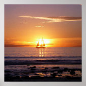 Poster Sunset de plage de Cable Beach (Devant)