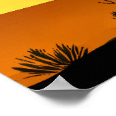 Poster Sunset du désert du sud-ouest avec Cactus (Coin)