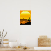 Poster Sunset du désert du sud-ouest avec Mesas (Cuisine)