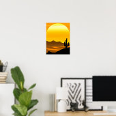 Poster Sunset du désert du sud-ouest avec Mesas (Bureau à domicile)