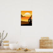 Poster Sunset du désert du sud-ouest avec Mesas (Cuisine)