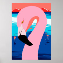 Sunset Flamingos