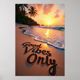 Poster Sunset Good Vibes uniquement