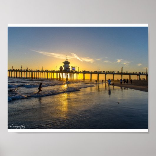 Poster Sunset@Huntington Beach, CA (Devant)