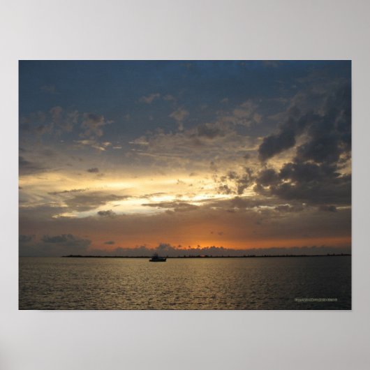 Poster Sunset in Bahamas 03 (Devant)
