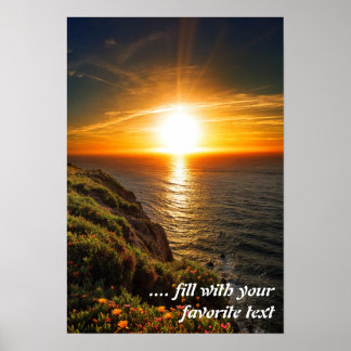 Poster Sunset in Cabo de Roca