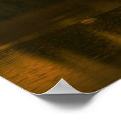 Poster Sunset Lake Rain Swans Nature Paysage (Coin)