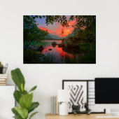 Poster Sunset Mountain Lake (Bureau à domicile)