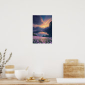 Poster Sunset Mountain Lake (Cuisine)