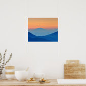 Poster Sunset Mountains Abstract (Cuisine)