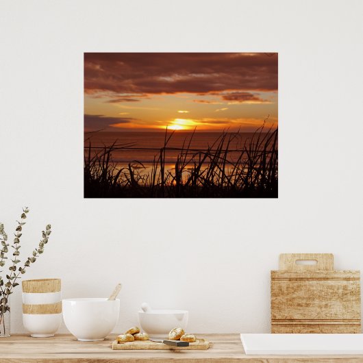 Poster Sunset néo-zélandais (Cuisine)