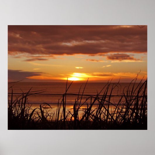 Poster Sunset néo-zélandais (Devant)