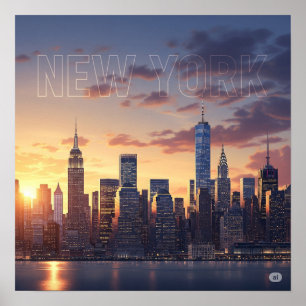 Poster Sunset New York