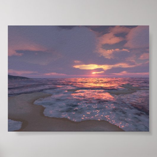 Poster Sunset numérique (Devant)