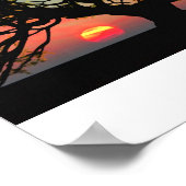 Poster Sunset Oak Tree (Coin)