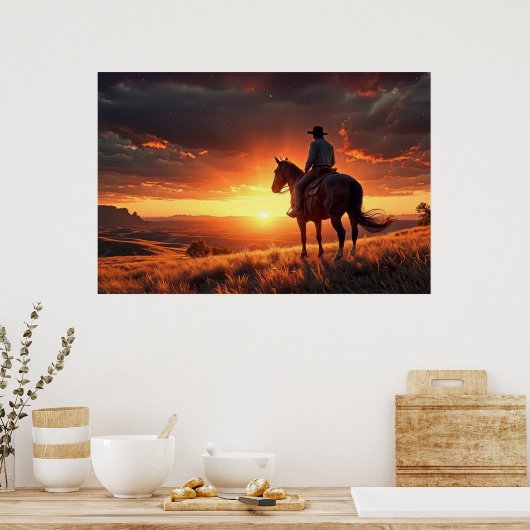 Poster Sunset occidental (24 x 36) (Cuisine)