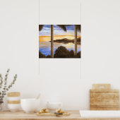 Poster Sunset Ocean Beach Vue mer 166 (Cuisine)