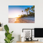 Poster Sunset on Tropical Beach | Dominican Republic (Bureau à domicile)