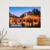 Poster Sunset Over Amsterdam, Pays-Bas (Cuisine)