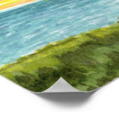 Poster Sunset Over Annestown Beach à Wexford, Irlande (Coin)