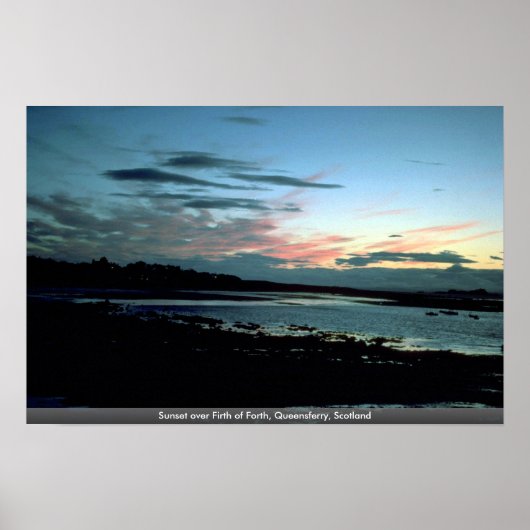 Poster Sunset over Firth of Forth, Queensferry, Scotland (Devant)