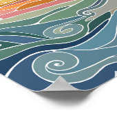 Poster Sunset over the ocean (Coin)