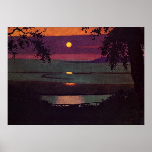 Poster Sunset, painting by Felix Vallotton (Devant)