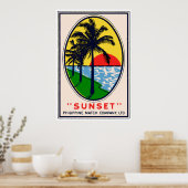 Poster Sunset Philippine Match Company, LTD Étiquette (Cuisine)