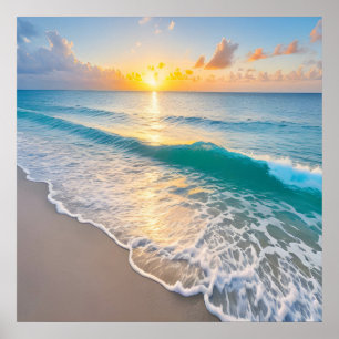 Poster Sunset plage