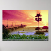 Poster Sunset, quai Huntington Beach, Californie, États-U (Devant)