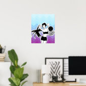 Poster Sunset Resort Chevron Print (Bureau à domicile)