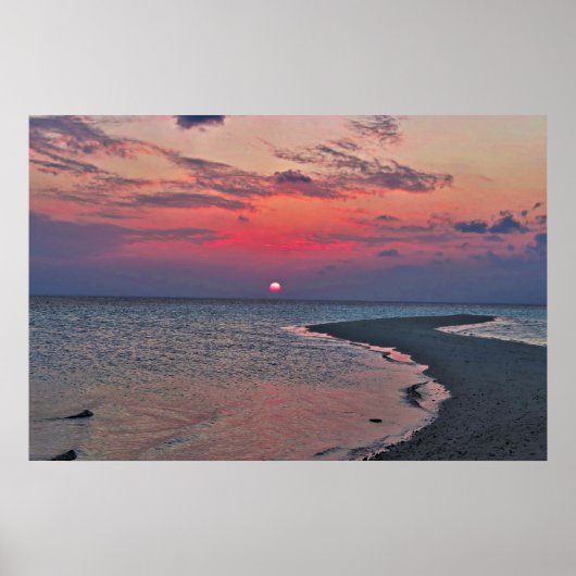Poster Sunset Sandbar (Devant)