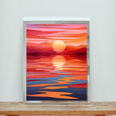 Poster Sunset Serenity - Art Paysager Vibrant