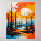 Poster Sunset Serenity - Paysage Abstrait (Devant)