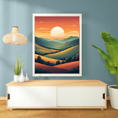 Poster Sunset Serenity : Rolling Hills Payscape