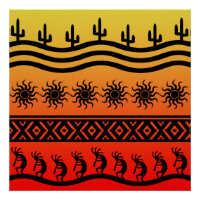 Sunset Sud-Ouest du désert Kokopelli