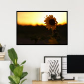 Poster Sunset Sunflower (Bureau à domicile)