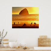 Poster Sunset Surf et Vélo Cape Kiwanda Oregon (Cuisine)