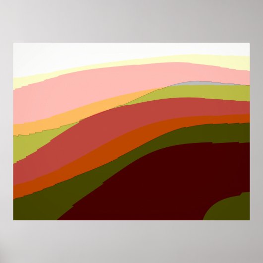 Poster Sunset Vibes Art Abstrait 206 (Devant)