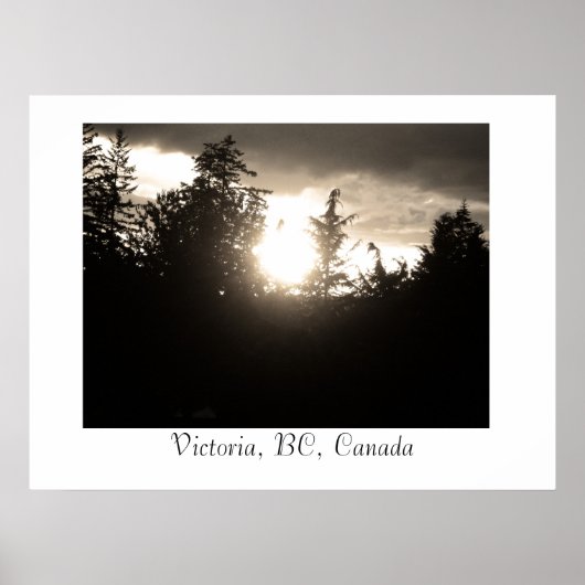 Poster Sunset, Victoria, C.-B., Canada (Devant)