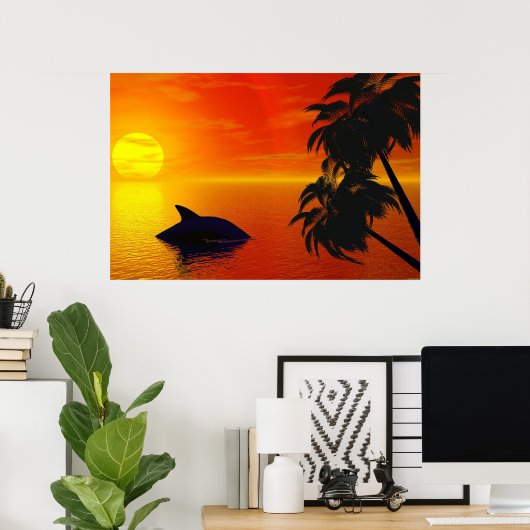 Poster Sunset virtuel (Bureau à domicile)