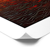 Poster Sunset Wall Art Bohemian River Scene - Warm Orange (Coin)