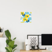 Poster Sunshine Blue Sky Blooming Daisy (Bureau à domicile)