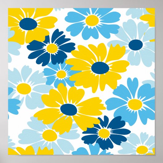 Poster Sunshine Blue Sky Blooming Daisy (Devant)