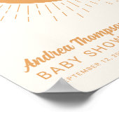 Poster Sunshine Boho Voici le Baby shower Son (Coin)
