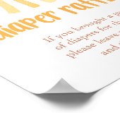 Poster Sunshine Diaper Raffle baby shower neutre pour les (Coin)
