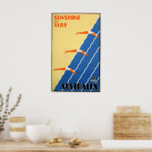Poster Sunshine et Surf Australie - Vintage voyage (Cuisine)