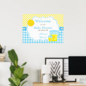 Poster Sunshine & Lemonade Blue & Yellow ShowParty (Bureau à domicile)