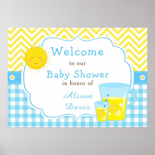 Poster Sunshine & Lemonade Blue & Yellow ShowParty (Devant)