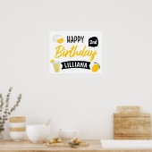Poster Sunshine Lemonade et Amusants Joyeux Anniversaire (Cuisine)